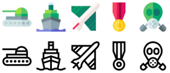 Military jeu d'icônes
