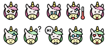 unicorn набор иконок