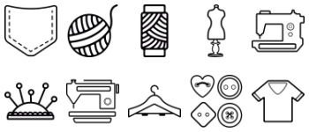 Sewing jeu d'icônes