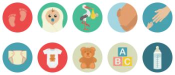 Babycare & Pregnancy 图标包
