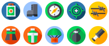 Military jeu d'icônes