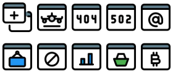 Web Apps Landing Page набір іконок