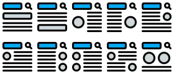 Wireframe jeu d'icônes