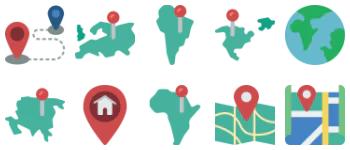 Geography icon pack