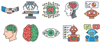 Робототехника набор иконок