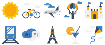 Summer holidays color アイコンパック