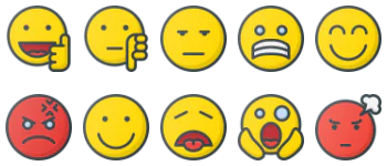 Emoticons pakiet ikon