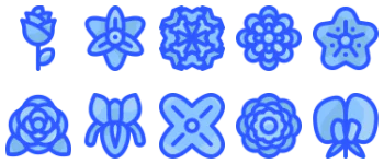 Flowers jeu d'icônes
