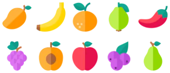 Fruits & Vegetables paquete de iconos