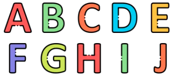 Alphabet and numbers gói biểu tượng