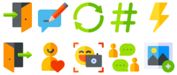 Соціальні медіа набір іконок