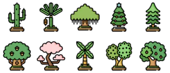 Trees jeu d'icônes