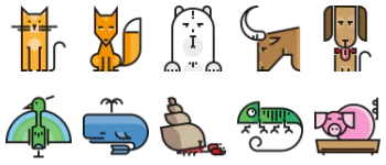 Animals pakiet ikon