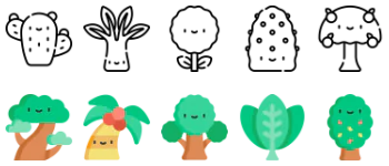 Trees icon pack