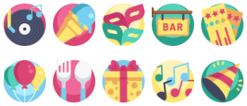 Party and celebration icon pack