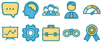 Startups and New Business color gói biểu tượng