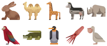 Animals набір іконок