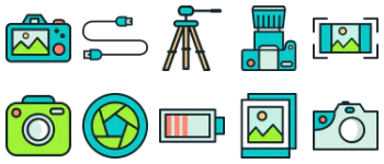 Фотография набор иконок