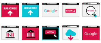 Онлайн и Интернет набор иконок