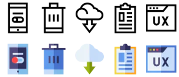 Пользовательский опыт набор иконок