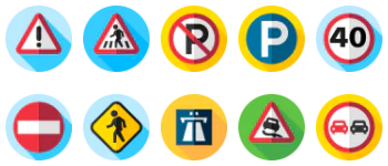 Traffic signs набор иконок