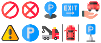 Parking icon pack