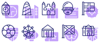 United Kingdom jeu d'icônes