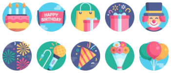 Birthday Icon-Paket
