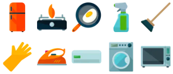 Home Appliances jeu d'icônes