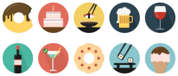 Food and Drink jeu d'icônes
