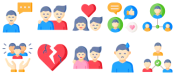Human relations and emotions 아이콘 팩