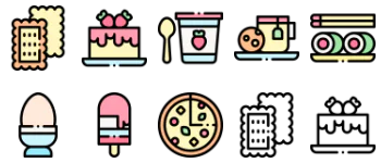 Brunch paquete de iconos