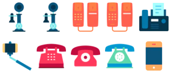 Phone icon set набір іконок