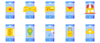 Smartphone features icon pack