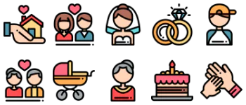 Family Life paquete de iconos