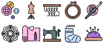 Needlework icon pack
