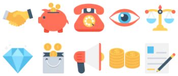 Banking and Finance jeu d'icônes