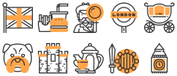 English symbol icon pack