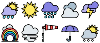 Weather jeu d'icônes