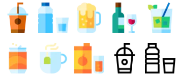 Beverages paquete de iconos