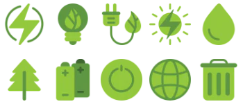 Green energy paquete de iconos