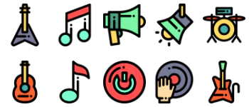 Music Icons gói biểu tượng