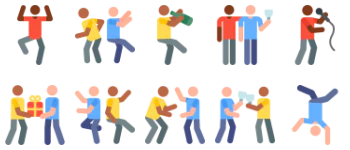 Party Human Pictograms icon pack