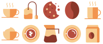 Coffee paquete de iconos