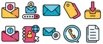 Email pacote de ícones