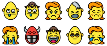 Emojis jeu d'icônes