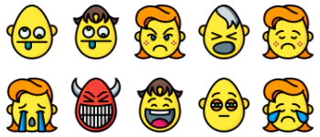 Emojis icon pack