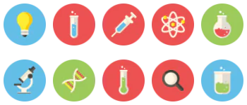 Лаборатории набор иконок