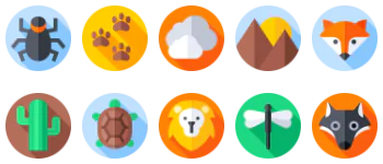 Wildlife jeu d'icônes