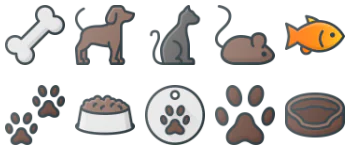 Pets & Accessories pakiet ikon